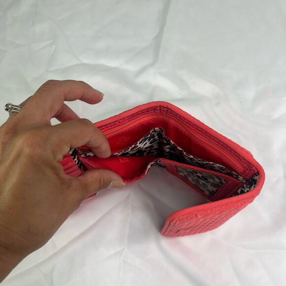 Vera Bradley Neon Orange Trifold Quilted Wallet, casual, classic, functional - Picture 5 of 11